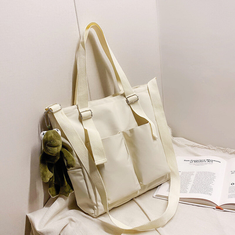 Женская сумка для магазина, простые модные сумки на молнии, водонепроницаемые вместительные сумки-тоуты на плечо, женская брендовая сумка через плечо, 2021