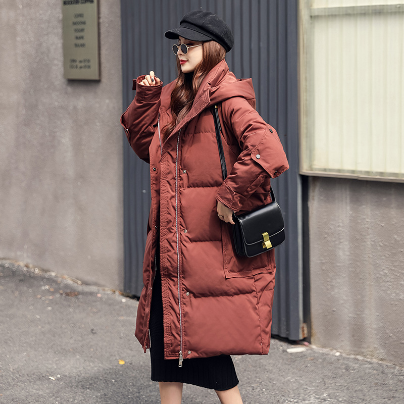 Women Down Jackets Outerwear Coats 90% White Duck Down Oversize Korean Version Outerwear Loose Warm Casual Fattening Thickening