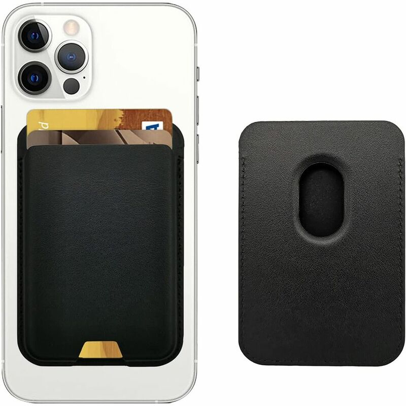 Etui na karty magnetyczne portfel stojak na identyfikator etui na karty RFID blokujący cienki portfel kompatybilny z portfelem Apple MagSafe do 14/13 iPhone