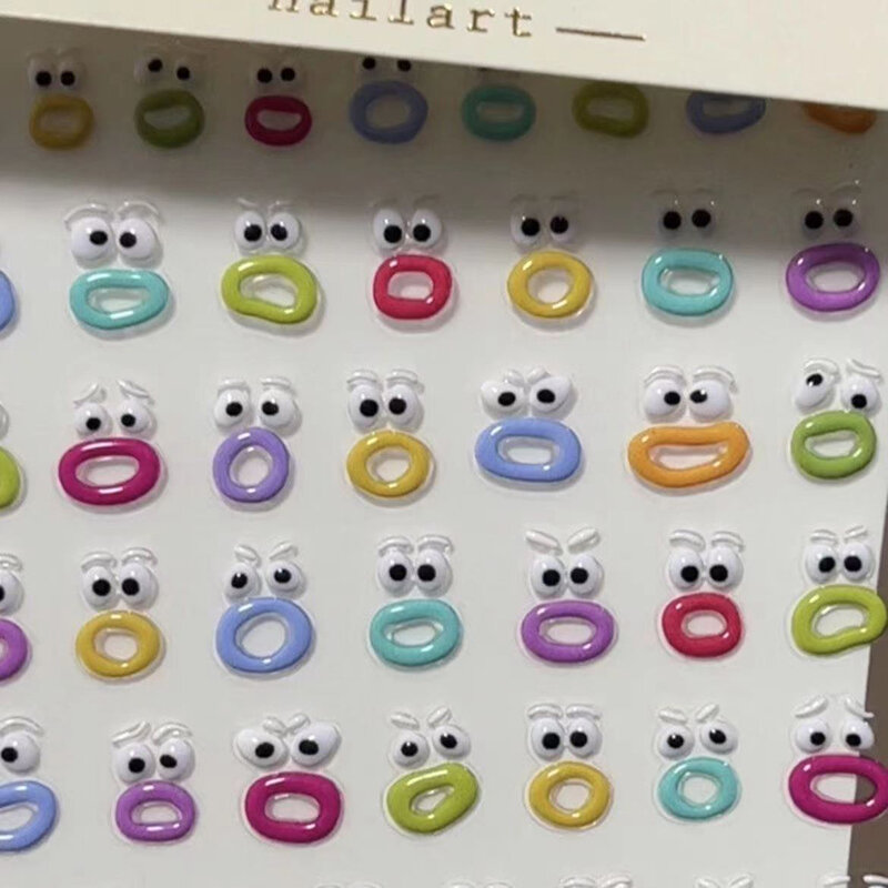 HOT 1Pcs Cute Kawaii Stickers Creative Funny Mouth Monster Art Sticker Fashion DIY Waterproof Peelable Stickers