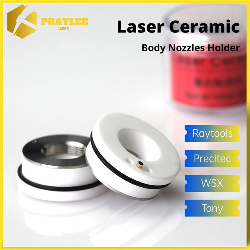 Pra Lee Laser keramik asli Dia.28/32mm Raytools-3D wsx-mini presite-ktxb pemegang nozel untuk serat Laser pemotong kepala las