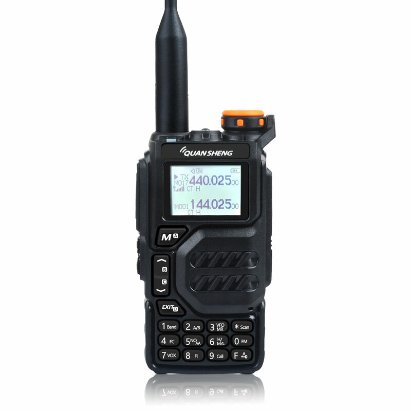 Quansheng-UV-K5 Air Band Walkie Talkie, UHF, VHF, DTMF, FM, Scrambler, NOAA, Wireless, Cópia de Frequência, Rádio em Dois Sentidos, 50-600MHz, 200Ch, 5W
