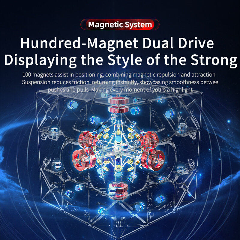 Магнитный магический скоростной куб Moyu Weilong WRM V10, игрушка-антистресс с магнитным шаровым сердечником, УФ 3X3, 20 м, Weilong V10