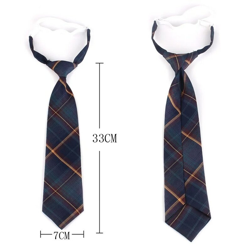Skinny Ties For Men Women Casual Plaid Necktie Suits Boys Girls Ties Slim Men Necktie Gravatas Simple Lazy person Student Tie