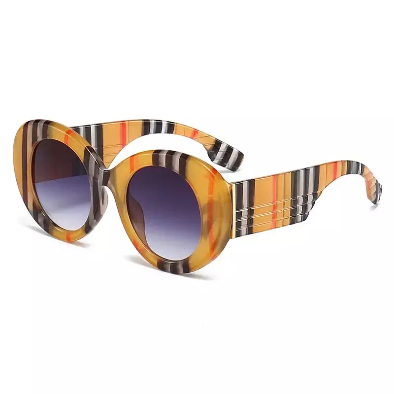 Europe and the United States street photos ins color sunglasses fashion trend catwalk sunglasses retro tortoiseshell glasses