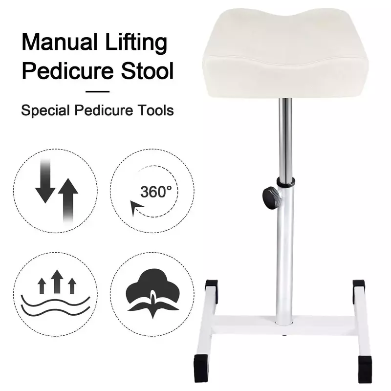 Ajustável Nail Footrest para Manicure, descanso para os pés, salão, spa Stand, mesa preta