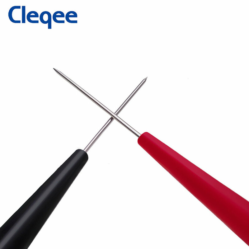 Cleqee P5007 Tes Multimeter Probe Kembali Isolasi Piercing Jarum dengan Soket 4Mm Akupunktur Mobil Alat Kit 30V