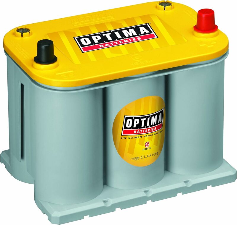 OPTIMA-Bateria de dupla finalidade OPT8040-218 D35, topo amarelo