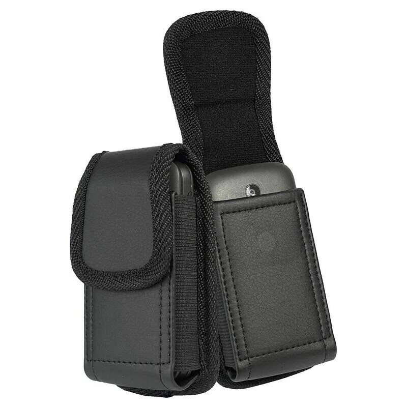 Bolsa de cinturón para hombre, bolsa de tela Oxford para teléfono móvil, bolsa de cintura portátil Simple con Clip para cinturón, bolsa negra para hombre