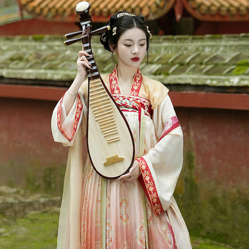 Conjunto de vestido hanfu para mulheres, dinastia chinesa antiga, traje cosplay feminino, festa, verão, 3 peças