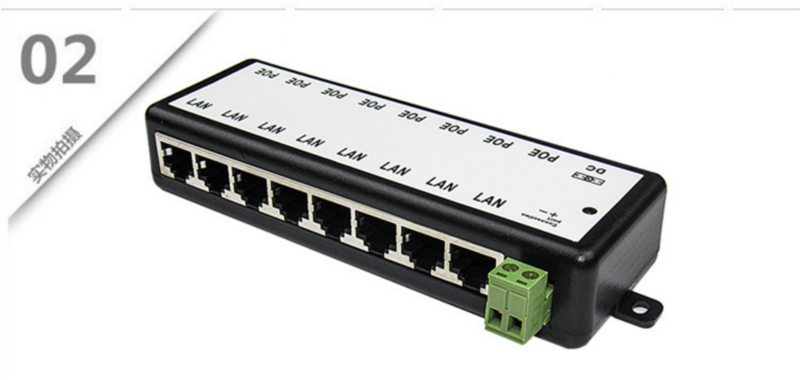 POE Injector 4Port 8Port POE Splitter untuk Jaringan CCTV POE Kamera Power Over Ethernet IEEE802.3af 12V-48V AP Nirkabel