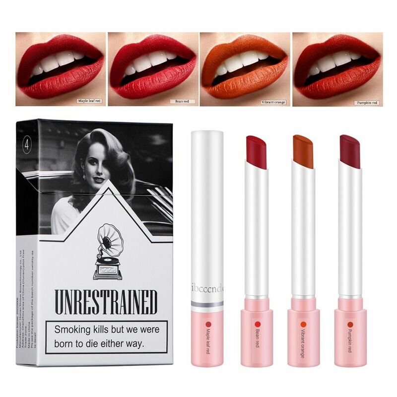 Matte Lippenstift 4 Kleuren Glanzende Lana Del Rey Lipkleurvlek Set 24 Uur Durende Langdurige Lippenstift Vrouwen