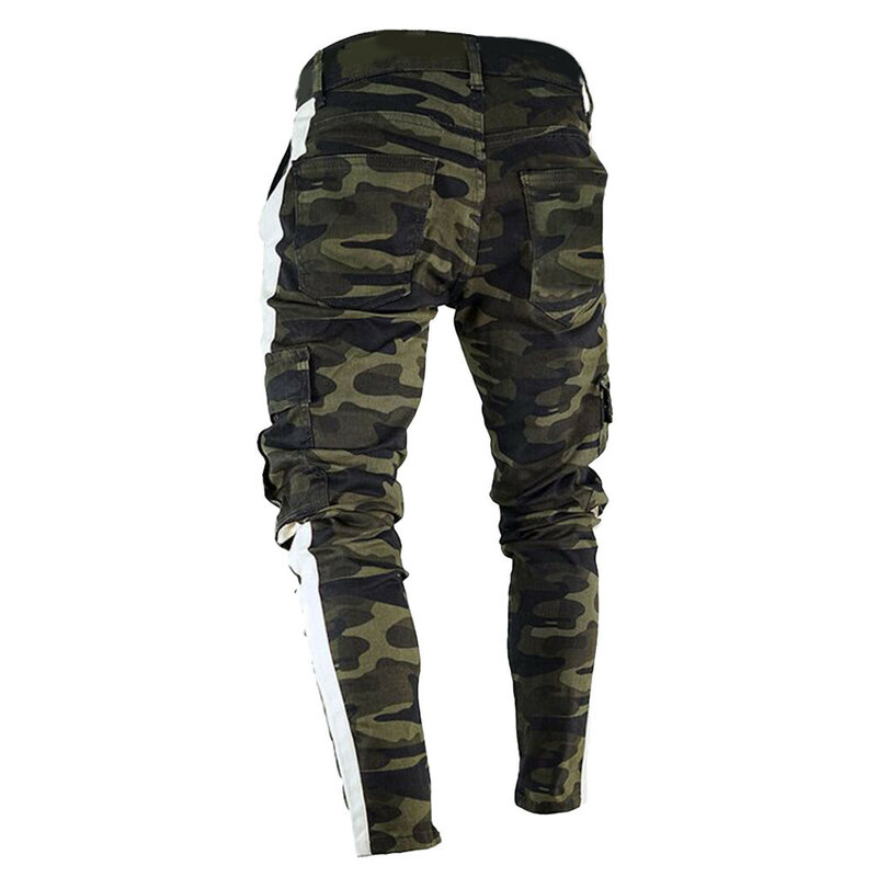 Herren Skinny Stretch hose Casual Fashion Camouflage Cargo hose Frühling Herbst Sport Slim Fit kurze Hose mit Taschen