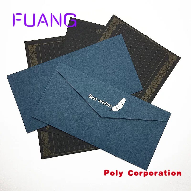 Zwarte Uitnodiging Papieren Enveloppen Voor Het Verpakken Van Aangepaste Envelop