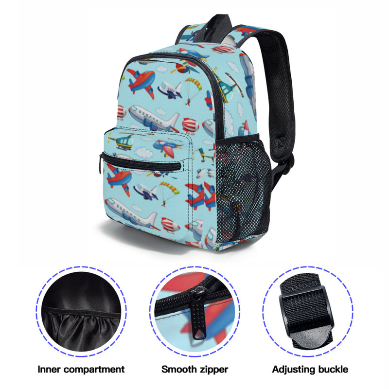 Mochila escolar para crianças, meninas e meninos, mochila infantil, padrão de personagens, mochila de estudante primária