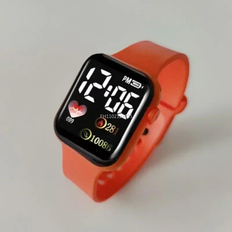 Relojes deportivos LED para hombre y mujer, pulsera electrónica Digital de silicona, informal