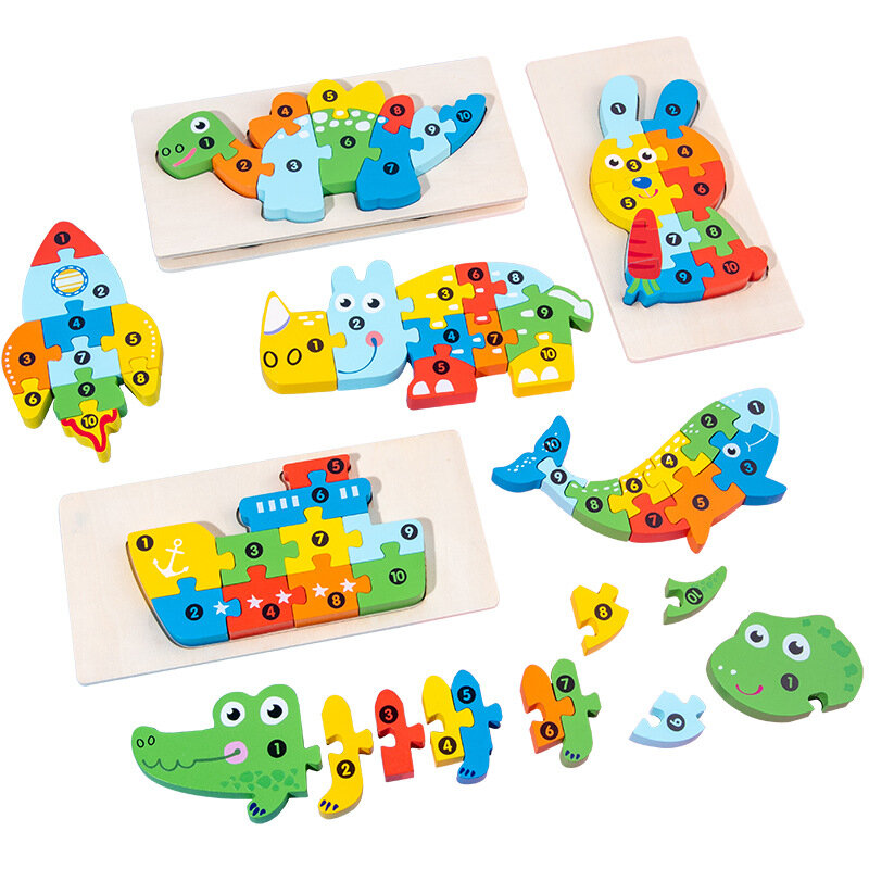 Juguetes de bloques estereoscópicos 3D para niños y niñas, juegos de entrenamiento de ensamblaje, juegos de mesa de rompecabezas, juguetes de bloques, regalos para niños A