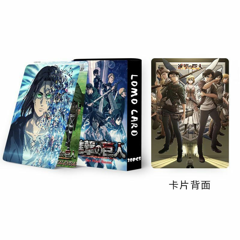 Attack On Titan Japanese Anime Lomo Card One Piece 1pack/30pc Small Card Games With Postcards Message Photo Gift Collection Toy