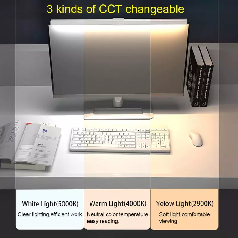 Laptop Monitor Light 3 CCT Dimming 5W 5V 330MM 500MM 13in 20inch Screenbar LED Lamp