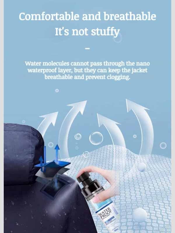 Wodoodporny spray do czyszczenia Nano wodoodporna powłoka naprawcza odzieży hydrofobowy, deszczowy, plamy i spray wodny