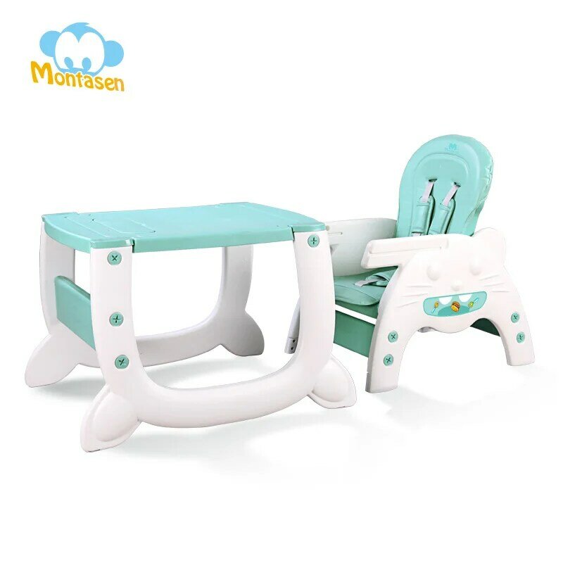 Montasen-Chaises d'alimentation hautes pour bébé, bureau d'étude multifonctionnel, chaises d'alimentation en plastique, 3 en 1
