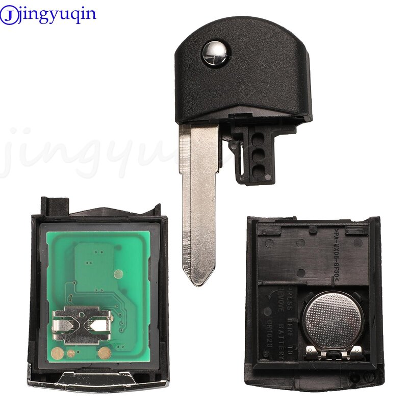 Jingyuqin Folding Remote key Auto Starter 3 Taste 433MHz 4D63 Chip Für Mazda 2 / 3 / 5 / 6 / MX5 / CX7 (SKE126-01)