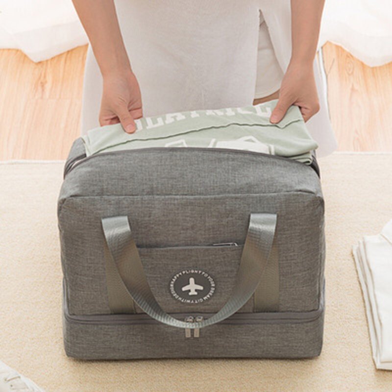 Дорожная сумка-Органайзер, вместительный чемодан для школы и путешествий для мужчин и женщин, сумка для ручной клади с разделением для сухого и влажного хранения