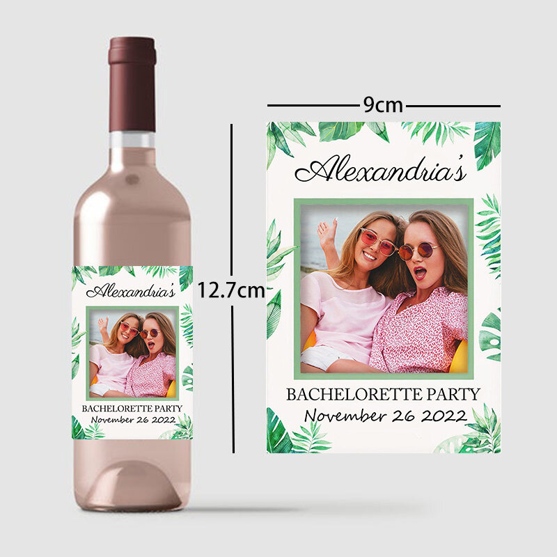 Impressão personalizada Wine Stickers, adesivos personalizados de casamento, adicione sua imagem, doces favores, rótulos de garrafa de presente, 20pcs