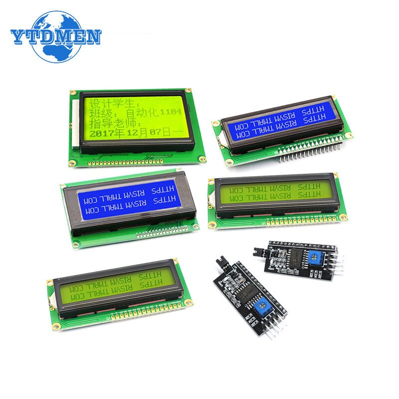 Écran d'affichage LCD Tech pour Ardu37, 16x2 IIC, I2C, caractères 1602A, 2004A, bleu, vert, lumière noire, 5V, MEIncome 2560