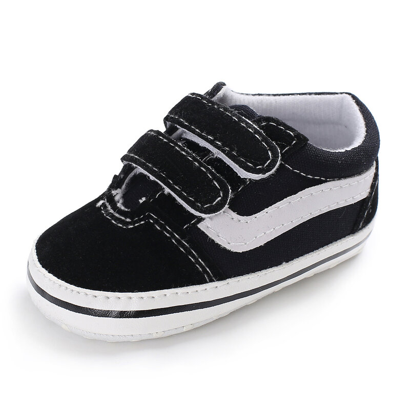 Sepatu Bayi Laki-laki Baru Lahir Sepatu Pram Sol Lembut Sepatu Bayi Musim Semi/Musim Gugur Sneakers Kanvas Sepatu Kasual Pelatih Bebes