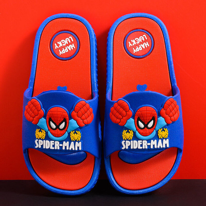 Детские тапочки для мальчиков летняя школьная детская обувь для дома противоскользящие сандалии для мальчиков красная синяя обувь