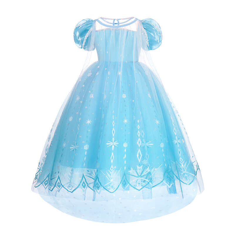 Disney Forzen Elsa sukienka dla dzieci księżniczka przebranie na karnawał dla dziewczynek kostium na Halloween dziewczyny 2-8 lat świąteczny prezent urodzinowy