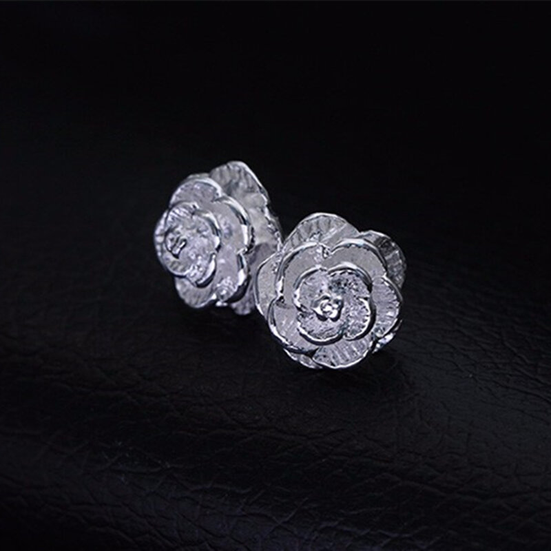 W porządku 925 srebrne charms naszyjnik kwiatowy kolczyk bransoletka biżuteria dla kobiet Retro zestaw prezent ślubny modny piękny