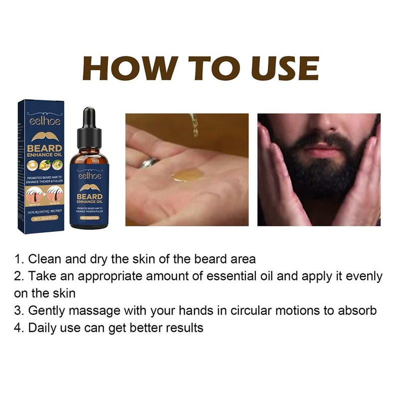 Olio da barba per uomo siero per la crescita della barba olio da barba balsamo senza risciacquo ripristina l'umidità naturale e ammorbidisce la barba per prevenire