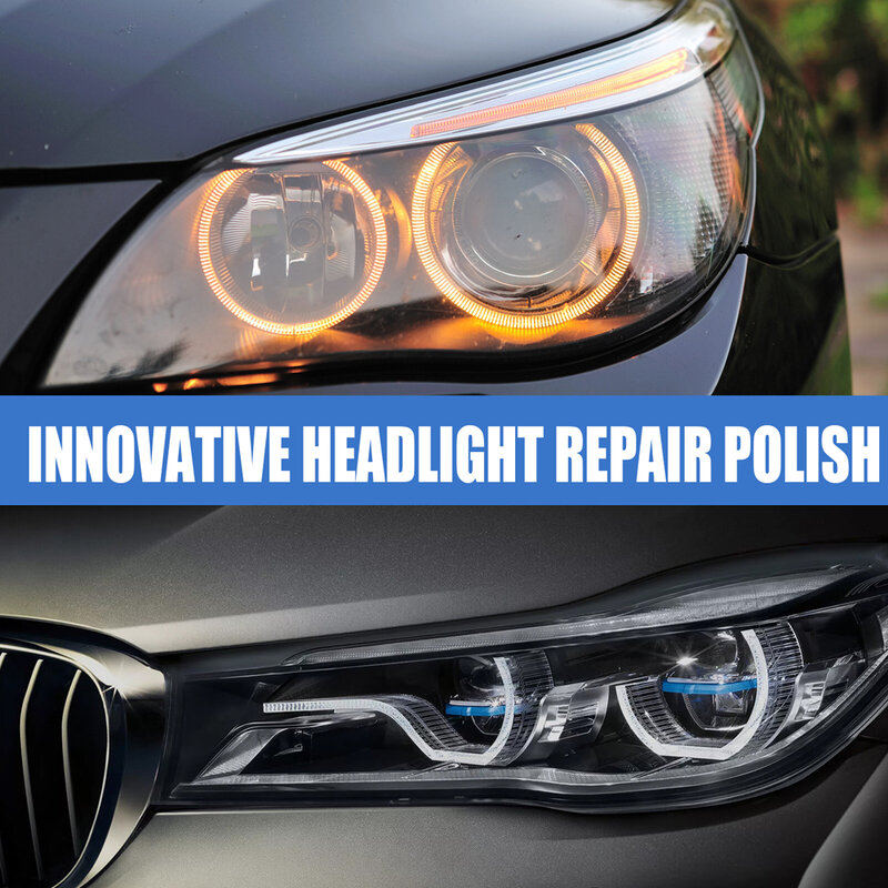 100ML Car Headlights Cleaning Headlights Liquid Polymer Light Restoration Polished Headlight Kit
