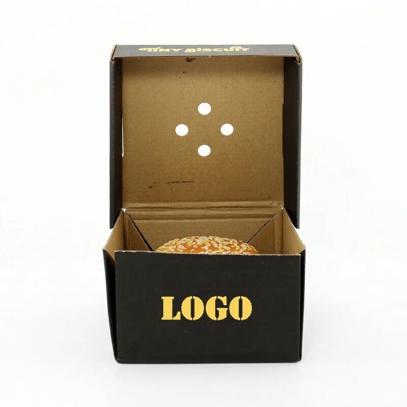 Kunden spezifische produkt verdickte Hamburger Box Wellpappe verpackungen Hersteller neues Design Burger Box