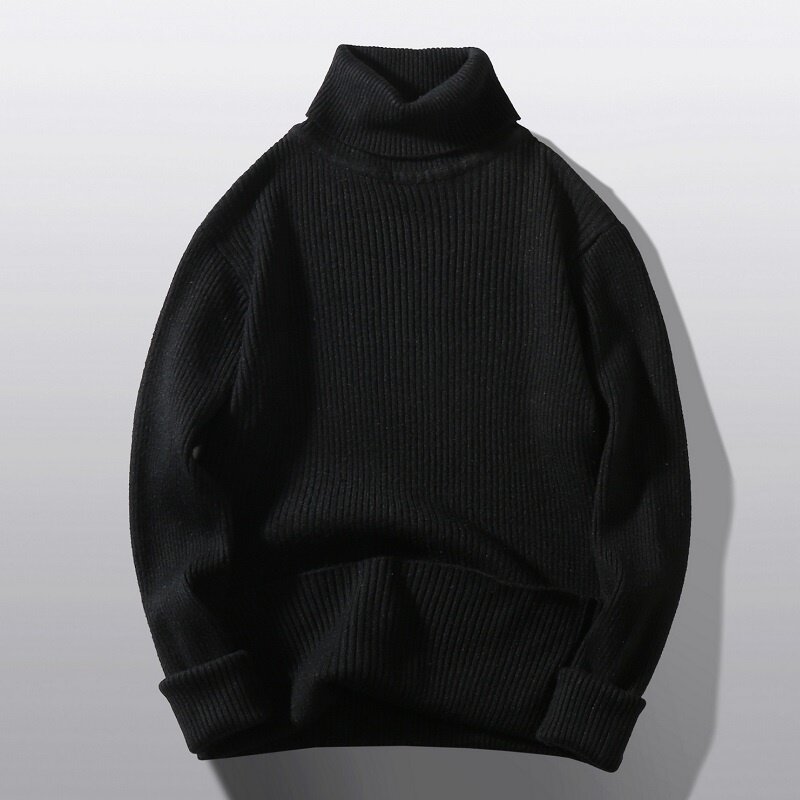 Spring Sweater Men Fashion Youthful Vitality s Turtleneck Computer Knitted Pullovers Solid Color Causal