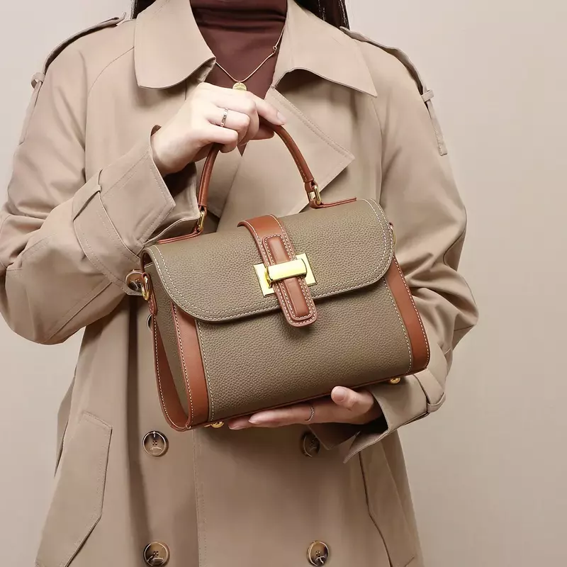 새로운 여성의 정품 가죽 틈새 가벼운 럭셔리 어깨 가방 패션 다목적 핸드백 메신저 가방