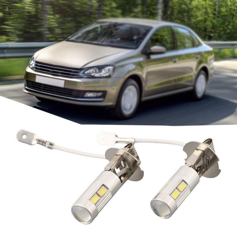 Ampoules de conduite de voiture à lentille convexe, antibrouillard LED, alliage d'aluminium, lampe automatique, DRL, haute puissance, 6000K