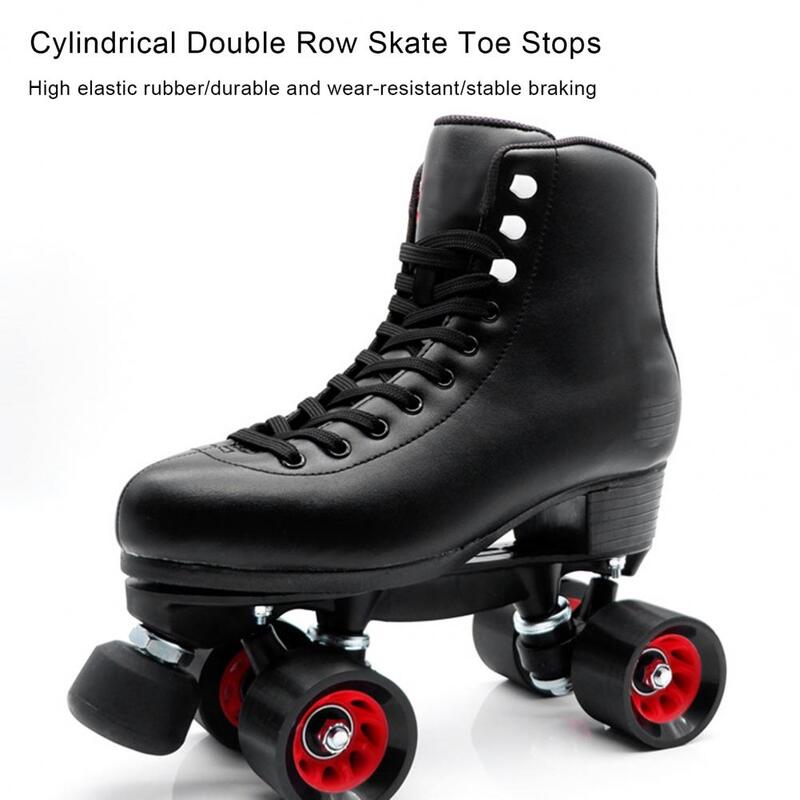 1 conjunto de skate freio bloco alta elasticidade durável estável freios ajustáveis borracha dupla linha rolhas skate peças