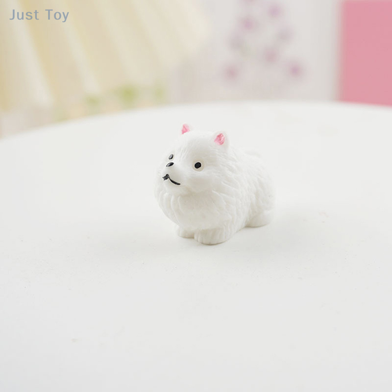 1 buah miniatur acak hewan anjing lucu ornamen lanskap mikro untuk dekorasi rumah ruang meja aksesoris hadiah