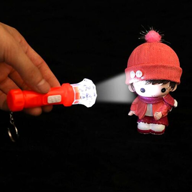 Pack von 10 Helle Mini LED Schlüsselanhänger Taschenlampe Schlüsselbund Taschenlampe Kleine Taschenlampe Weiß Beleuchtung Zufällige Farbe