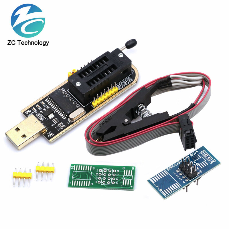 Módulo programador USB EEPROM Flash BIOS, Clip de prueba SOIC8 SOP8 para EEPROM 93CXX / 25CXX/24CXX, CH341A 24 25 Series Original