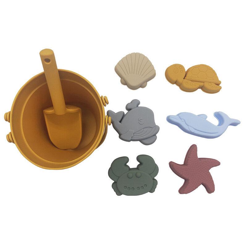 Morbido Silicone giocattoli da spiaggia accessori estate mare genitori-bambini gioco interattivo gioco d'acqua scavare sabbia giocattolo modello animale