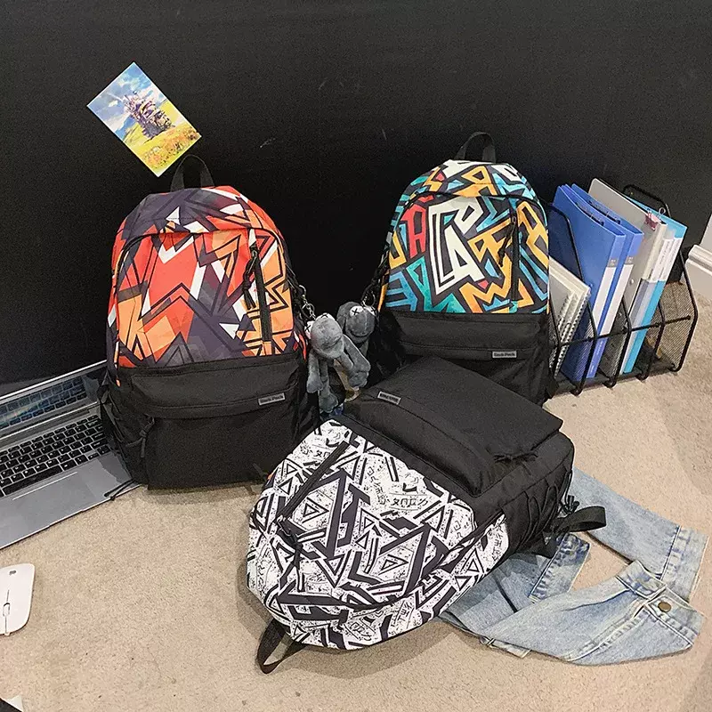 Grande Capacidade e Mochila Impermeável Minimalista, Outdoor College Bookbags, Laptop Bag, Mochilas Escolares Juvenis
