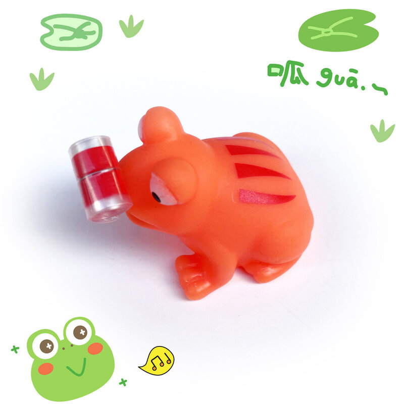 재미있는 감압 스퀴즈 침 작은 개구리, 창의적인 시뮬레이션 개구리, 어린이 핀치 음악 피젯 장난감, 5 개, 신제품