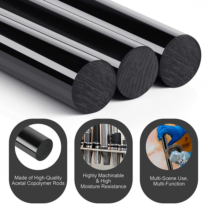 1Pcs Black/White Acetal Rod Engineering Plastic Round Bar Billet Diameter 5mm To 15mm Length 100/200/300MM