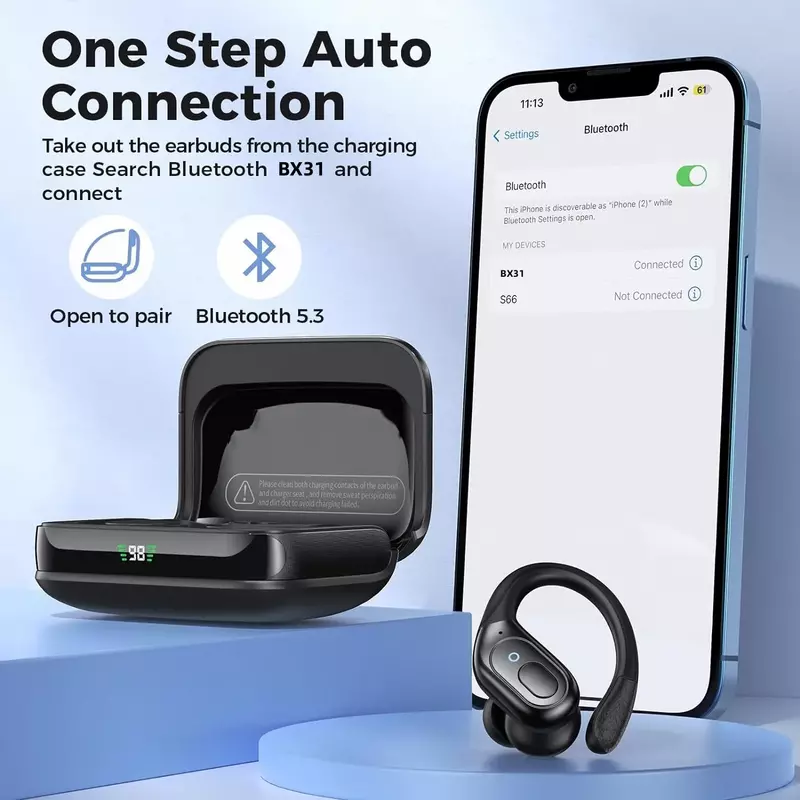 2024 neue Tws Wireless Bluetooth 5. 0 9d Hifi Stereo Rausch unterdrückung Musik Kopfhörer wasserdichte Sport kopfhörer für iPhone