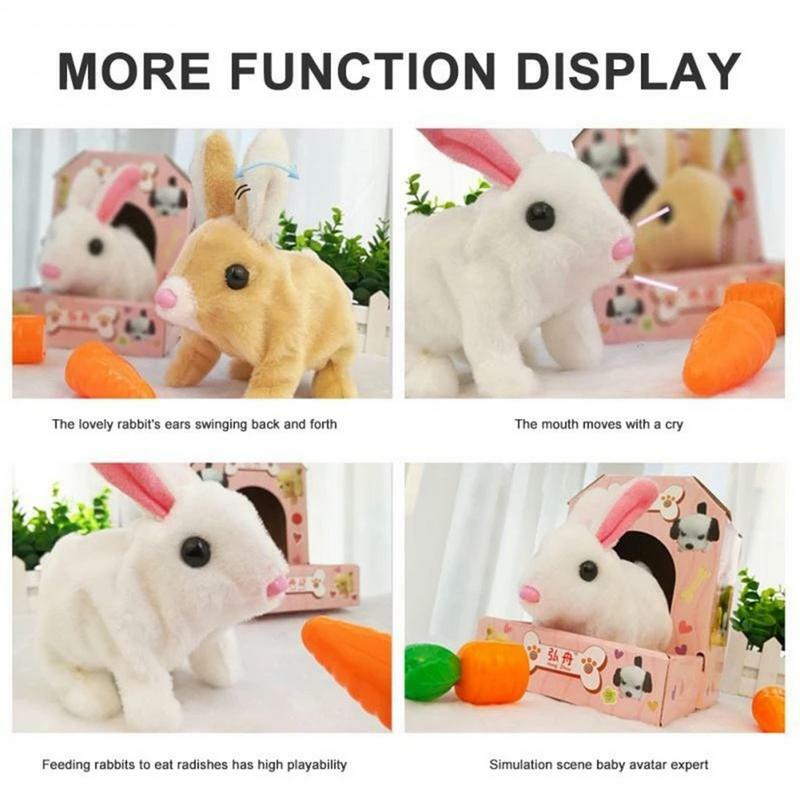 Elektrisches Kaninchen Spielzeug schöne Tier puppe Plüsch schlafen ausgestopft Kind Geschenk Mini Plüsch Kaninchen Tier Hase Modell Ostern Geburtstags geschenk