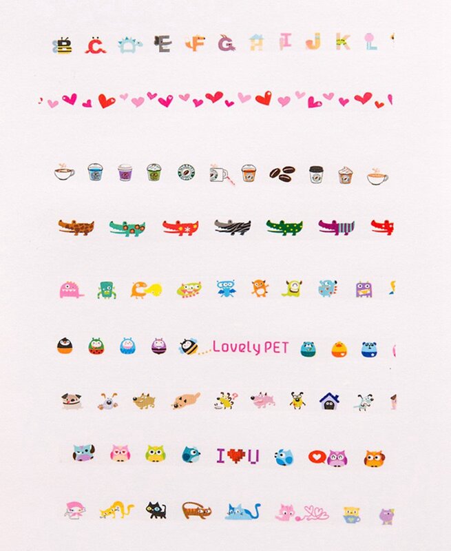 1Pcs Plastic Cute Animal Press Type Cartoon Correction Tape Stickers Office Supplies Press  Kawaii Ape Decorative